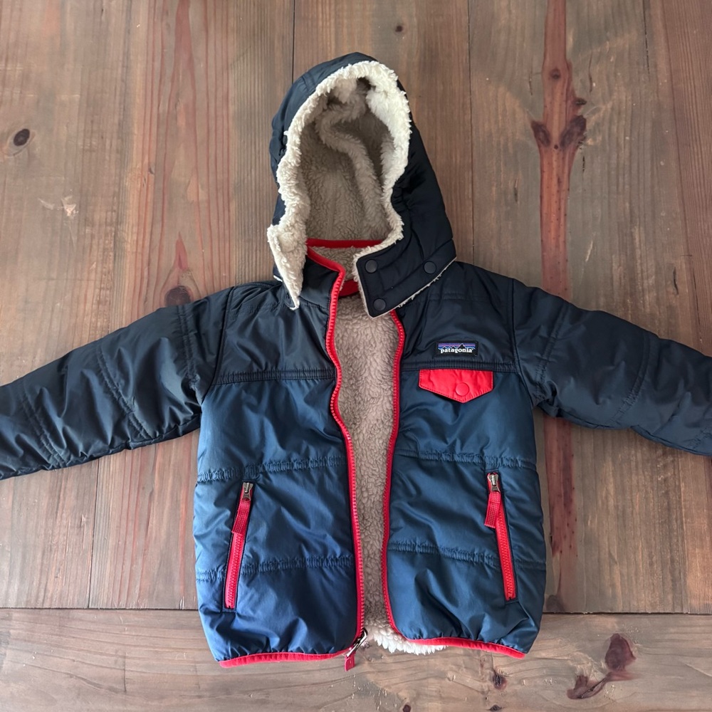 Patagonia Reversible Puffer Jacket - Navy and Red